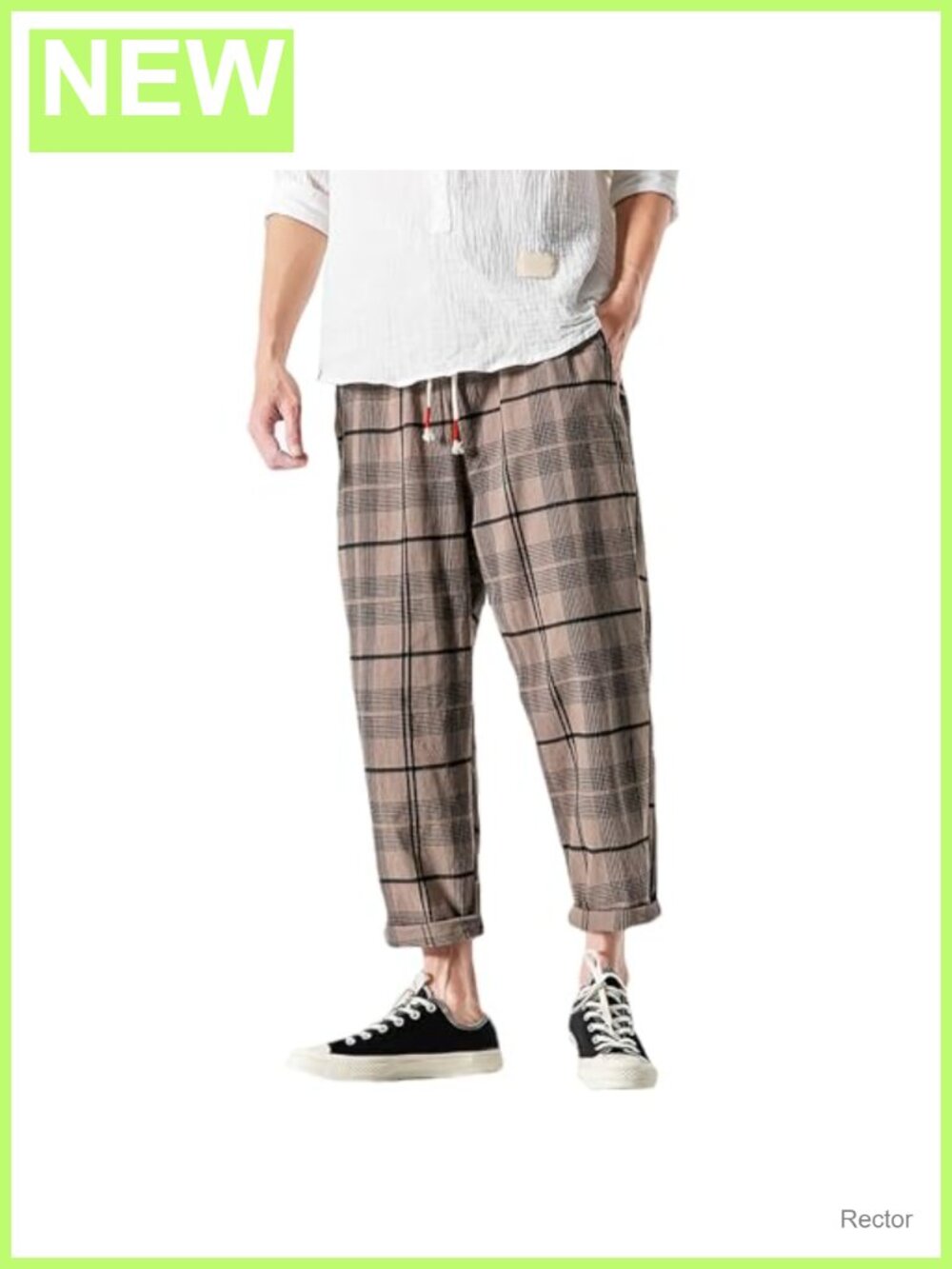 Mens Harem Capri Pants Wide Leg Baggy Cotton Casual Streetwear Lounge Pants